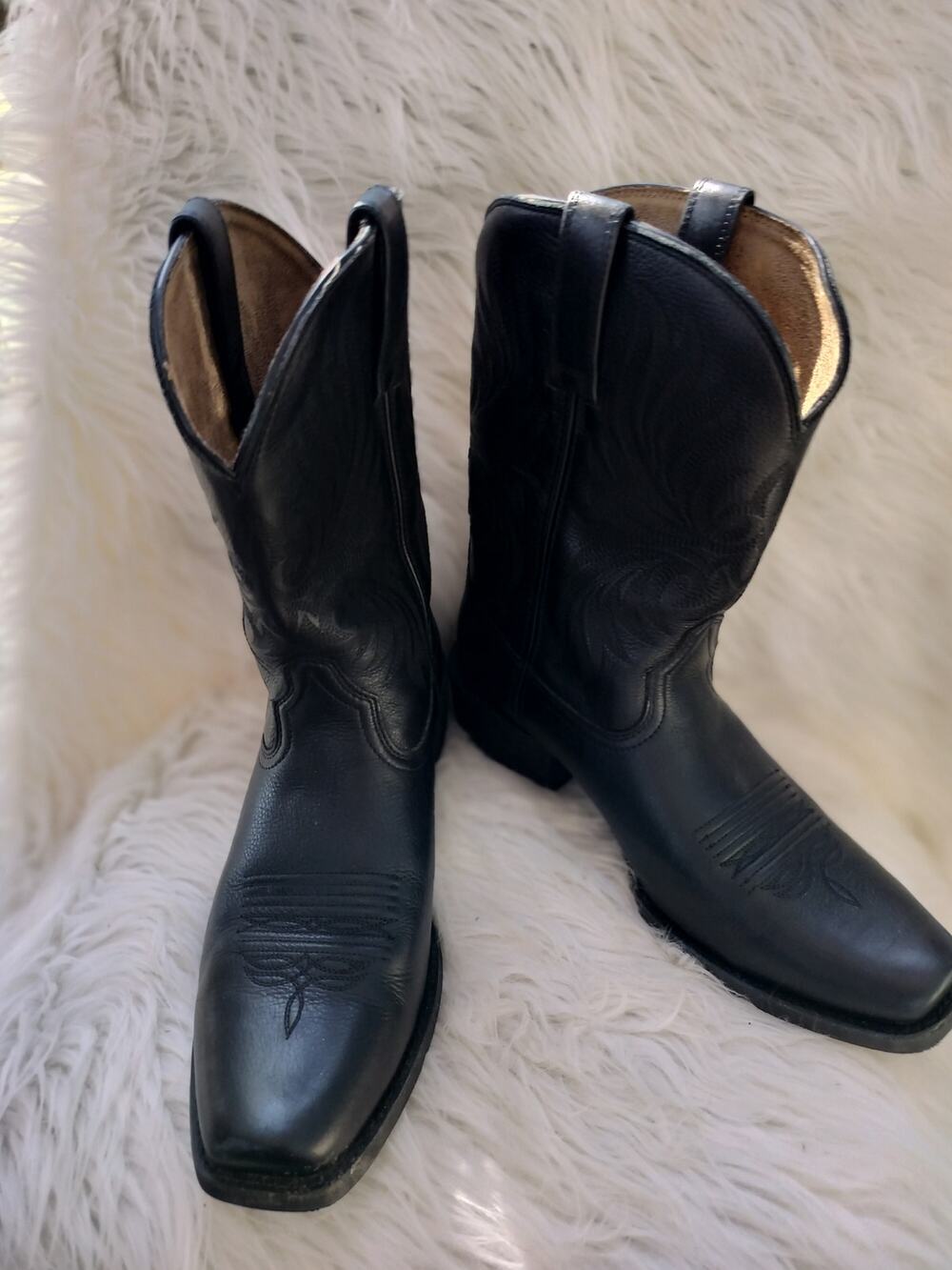 5882)Ariat Men Black Sport Narrow Cutter Toe  Cowboy Boots US12EE Style 10063960